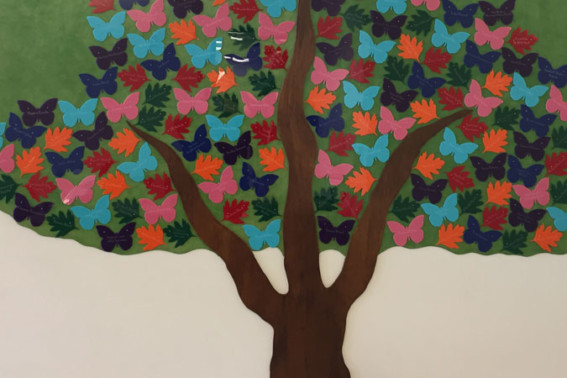 A gift with impact! Buy a leaf or butterfly on Hawthorne's Giving Tree.
